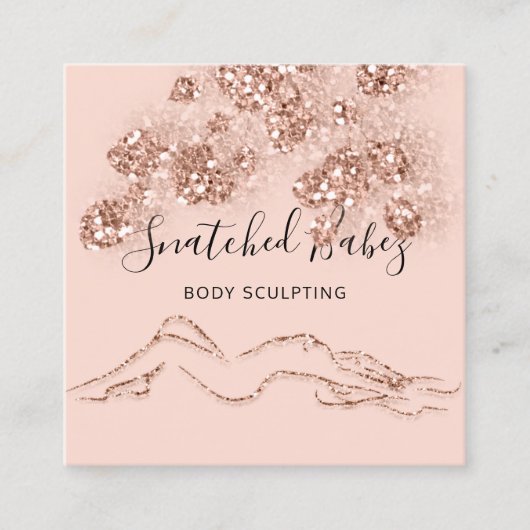 体ロゴマッサージ彫刻QRCODEバラスパ スクエア名刺 (正面)