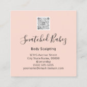 体ロゴマッサージ彫刻QRCODEバラパウダー スクエア名刺 (裏面)