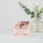 体ロゴマッサージ彫刻QRCODEバラパウダー スクエア名刺 (スタンド正面)