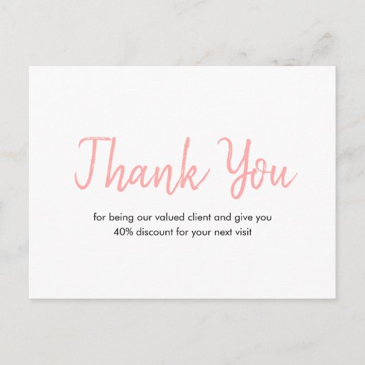 体ワシンスキンブ気にティックミニマルサンキュー ポストカード (正面)