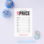 体ワシンワックスブティックはっきりしたブラックピンクレタリング チラシ (シングル)