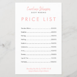 体ワシンワックスブティックフミニマルライヤー チラシ