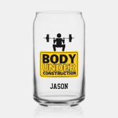 体下建築名前をカスタムする ガラス缶 (正面)