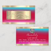 体切断スパコードロゴスモーキーブルーレッド金ゴールド 名刺 (正面/裏面)