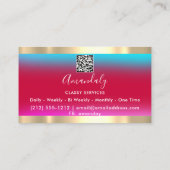 体切断スパコードロゴスモーキーブルーレッド金ゴールド 名刺 (裏面)