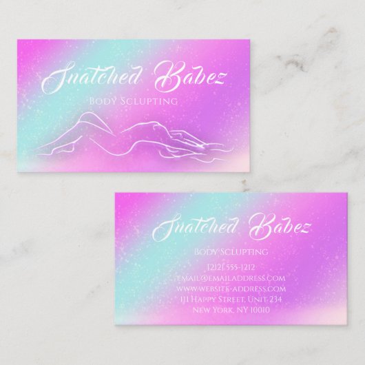 体切断スパホログラフィックロゴマッサージカスタム装置 名刺 (正面/裏面)