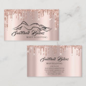 体切断美しいロゴグリッターマッサージドリップ 名刺 (正面/裏面)