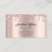 体切断美しいロゴグリッターマッサージドリップ 名刺 (裏面)