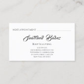 体切断美しいロゴグリッターマッサージ金ゴールド 名刺 (裏面)