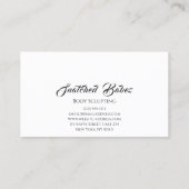 体切断美しいロゴグリッターマッサージ金ゴールド 名刺 (裏面)