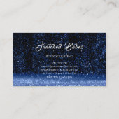 体切断美しい金ゴールドロゴグリッターマッサージ 名刺 (裏面)