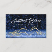 体切断美しい金ゴールドロゴグリッターマッサージ 名刺 (正面)