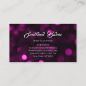 体切断美しい金ゴールドロゴマッサージスタジオ 名刺 (裏面)