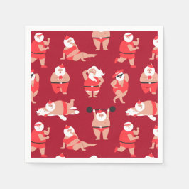 体前向きサンタホリデイ スタンダードカクテルナプキン