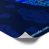 体前向きワールドポスター3 (青) ポスター (角)