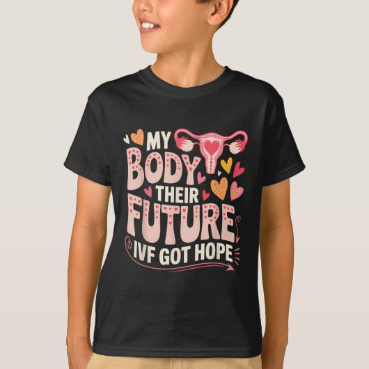 体外受精胚移植日 サロゲート妊娠 サロゲートママ Tシャツ (正面)