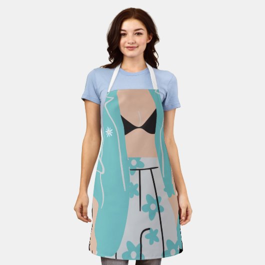 体女性 エプロン (着用した状態)