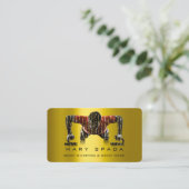 体建物シェーピングフィットネススクラップティング金ゴールドソファ 名刺 (スタンド正面)