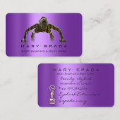 体建物シェーピングフィットネススクラップティンパープル 名刺 (正面/裏面)