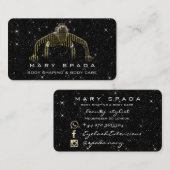 体建物整形フィットネススクラップティング火花金ゴールド 名刺 (正面/裏面)