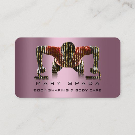 体建物整形フィットネス切断バラ 名刺 (正面)