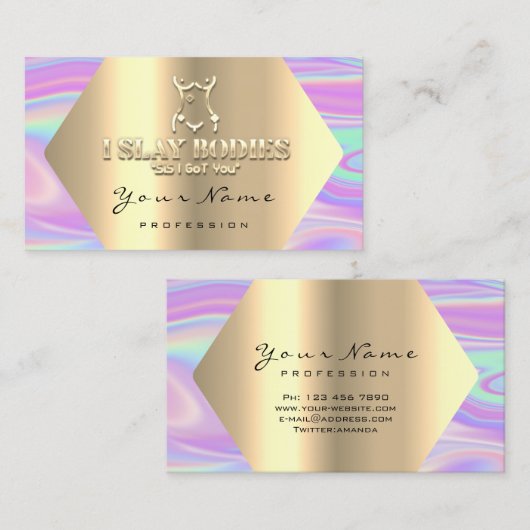 体建物整形フィットネス彫刻ウェルネス 名刺 (正面/裏面)