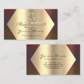 体建物整形フィットネス彫刻スパ金ゴールド 名刺 (正面/裏面)