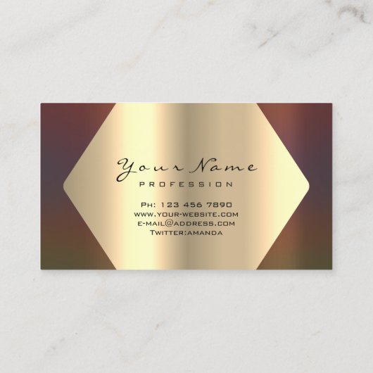 体建物整形フィットネス彫刻スパ金ゴールド 名刺 (裏面)