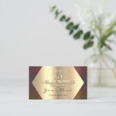 体建物整形フィットネス彫刻スパ金ゴールド 名刺 (スタンド正面)