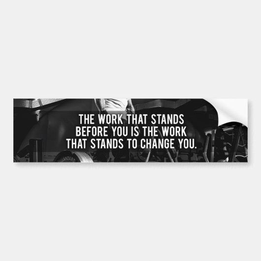 「体建物」トレーニング やる気を起こさせる バンパーステッカー (正面)