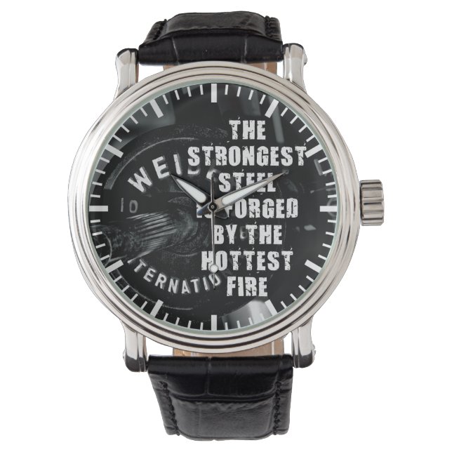 「体建物」トレーニング やる気を起こさせる 腕時計 (正面)