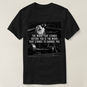 「体建物」トレーニング やる気を起こさせる Tシャツ