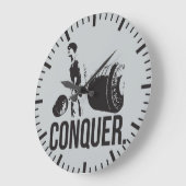 "体建物"モチベーション – 征服 ラージ壁時計 (傾斜)