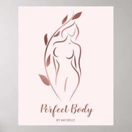 体彫刻ウェルネス化粧品美しいスパブシン ポスター