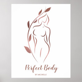 体彫刻ウェルネス化粧品美しいスパブシン ポスター