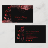 体彫刻ウェルネス化粧品美しいスパブシン 名刺 (正面/裏面)