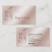 体彫刻ウェルネス化粧品美しいスパブシン 名刺 (正面/裏面)