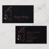 体彫刻ウェルネス化粧品美しいスパブシン 名刺 (正面/裏面)