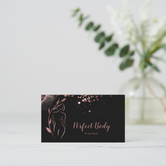 体彫刻ウェルネス化粧品美しいスパ 名刺 (スタンド正面)