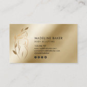 体彫刻ウェルネス化粧品美しいスパ 名刺 (裏面)