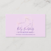 体彫刻コンタリングエステティシャンタンパープル 名刺 (正面)