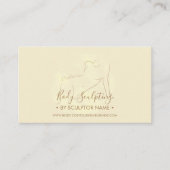 体彫刻コンタリングエステティシャンタン金ゴールド 名刺 (正面)