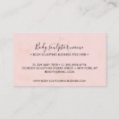 体彫刻コンタリングスパエステティシャンタンピンク 名刺 (裏面)