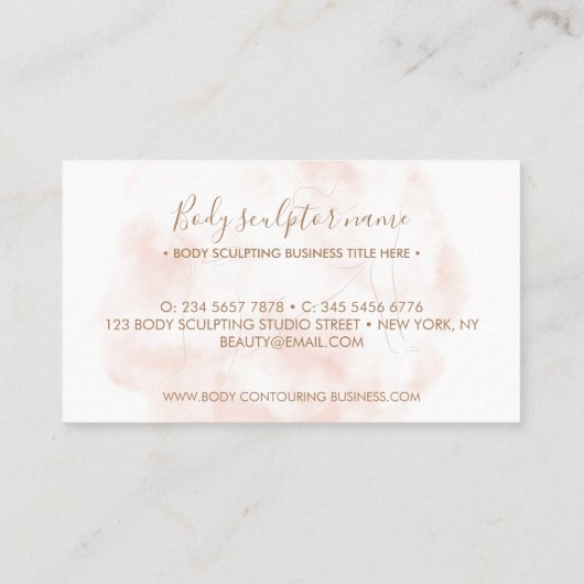 体彫刻コンタリングスパロイヤリティ 名刺 (裏面)