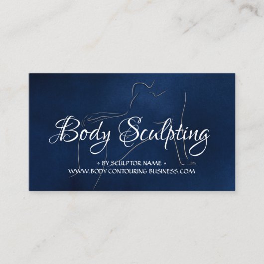 体彫刻コンタリングスパ女性海軍 名刺 (正面)