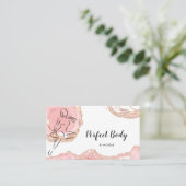 体彫刻コンタリング腰トレーナービジネス 名刺 (スタンド正面)