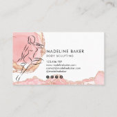 体彫刻コンタリング腰トレーナービジネス 名刺 (裏面)