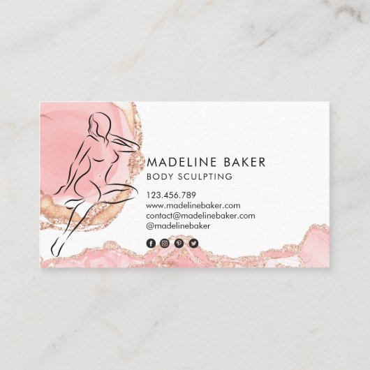 体彫刻コンタリング腰トレーナービジネス 名刺 (裏面)