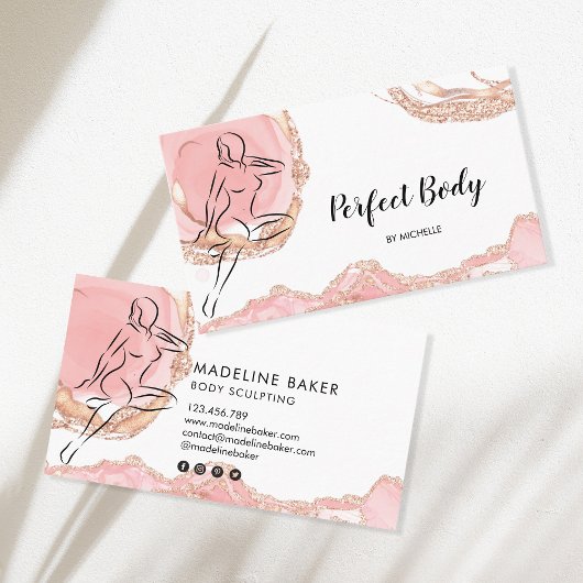 体彫刻コンタリング腰トレーナービジネス 名刺