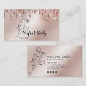 体彫刻コンタリング腰トレーナービジネス 名刺 (正面/裏面)